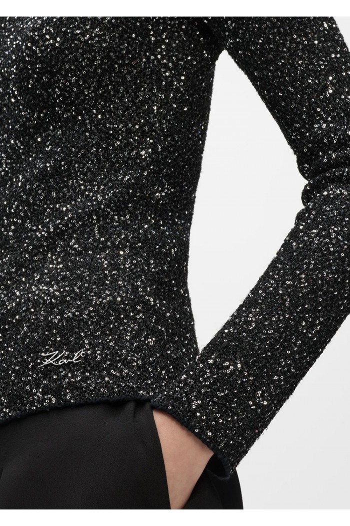 Sequin knit top