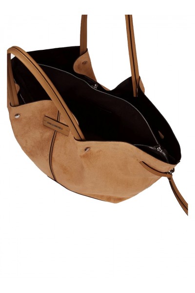 Pierced medium faux-suede tote bag Pierced medium faux-suede tote bag