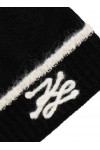 Logo-embroidered ribbed beanie hat