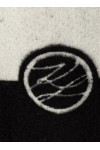 logo-intarsia fringed scarf