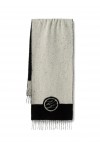 logo-intarsia fringed scarf