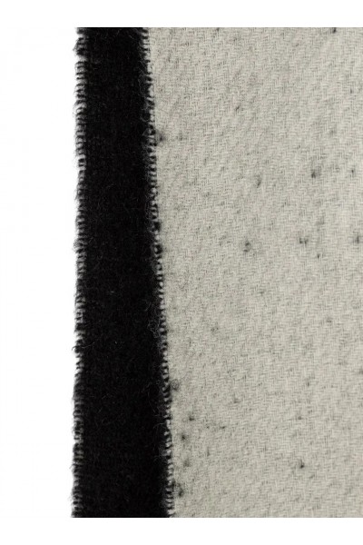 logo-intarsia fringed scarf