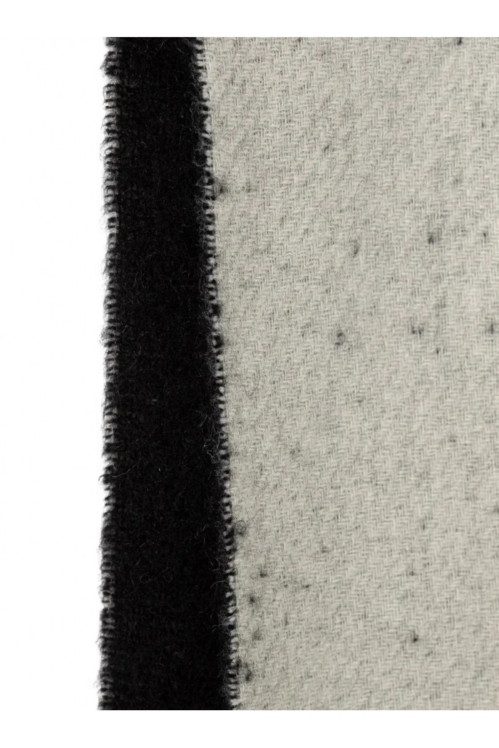 logo-intarsia fringed scarf