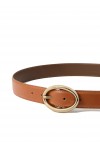 Oval buckle belt