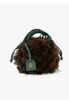 Small macrame crystal bag