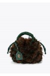 Small macrame crystal bag