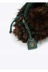 Small macrame crystal bag