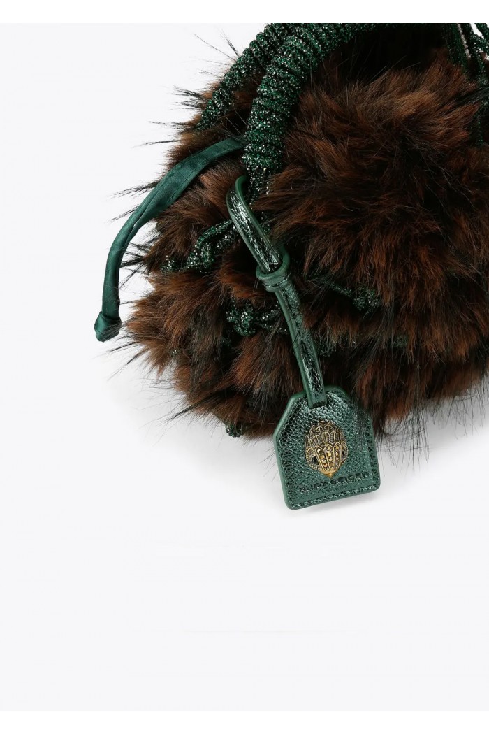 Small macrame crystal bag