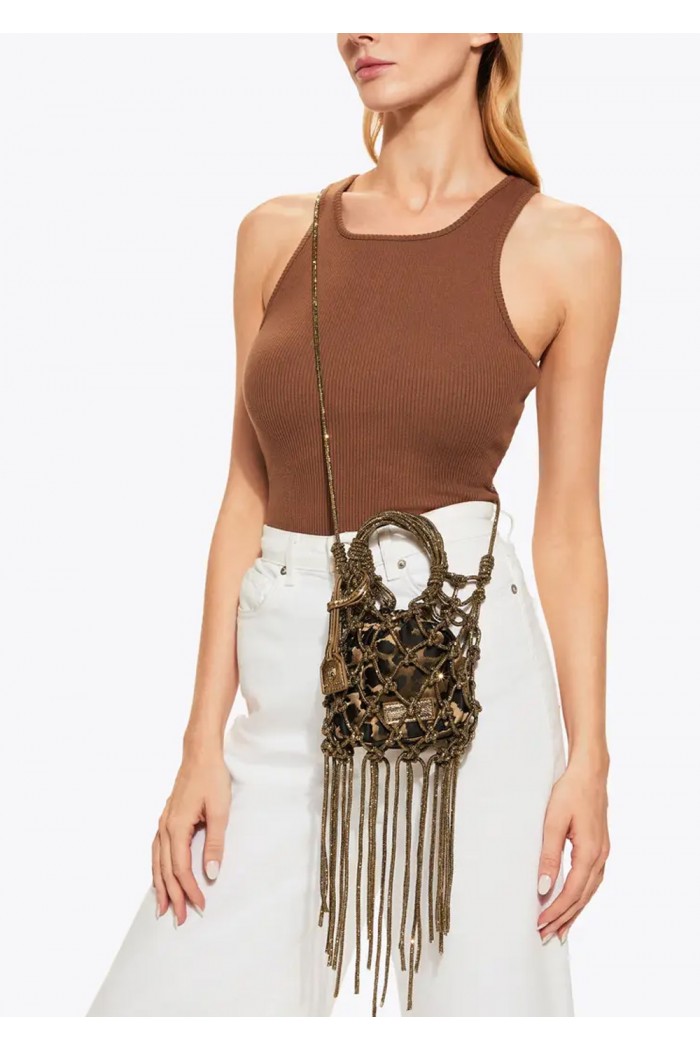 Mini Macrame Crystal Bag