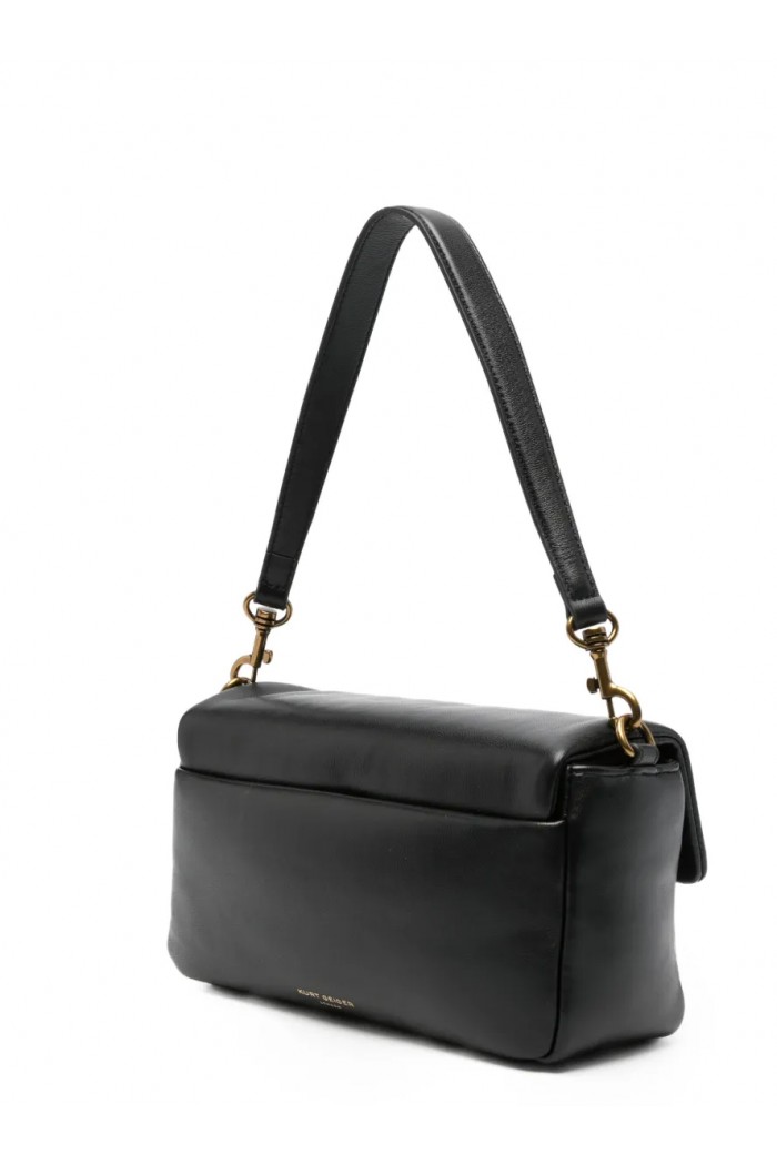 Leather Oxford shoulder bag