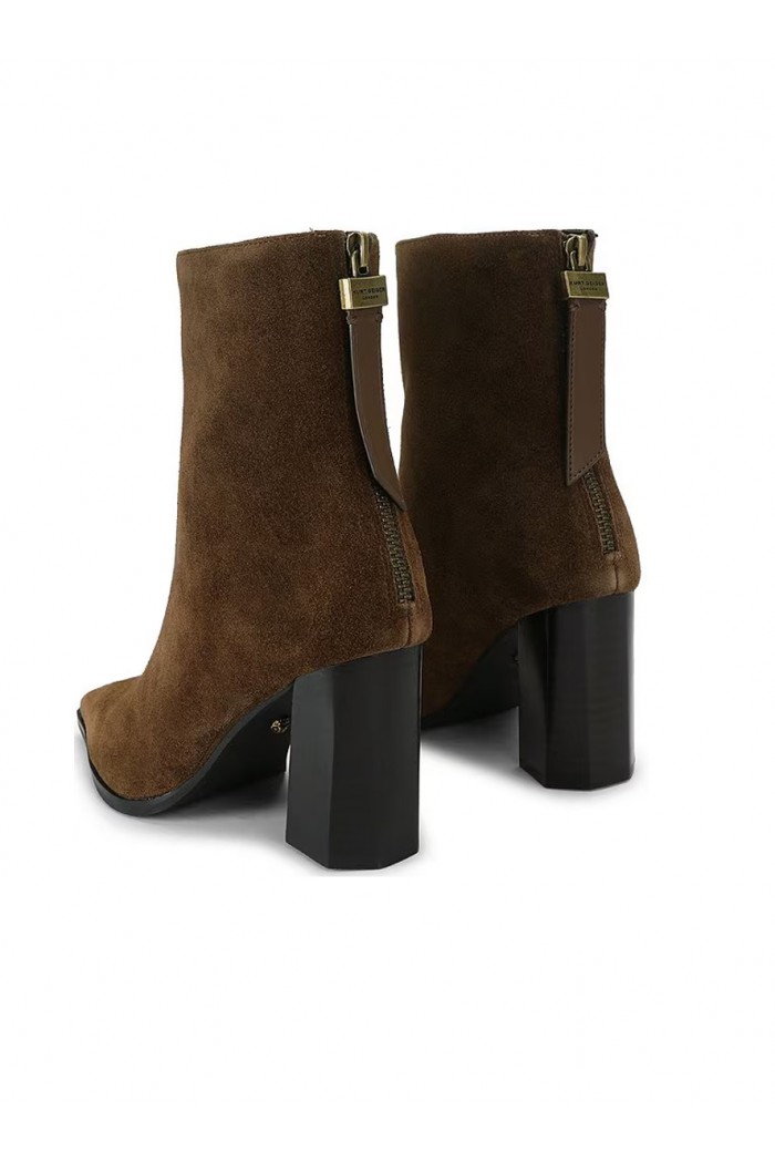Suede Zip Up Ankle Booties