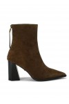 Suede Zip Up Ankle Booties
