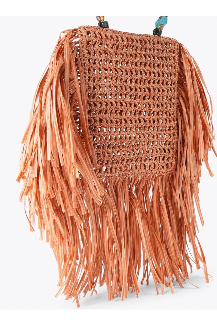 mini tote fringe bag