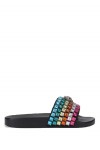 Rainbow Canvas Crystal Sandal 
