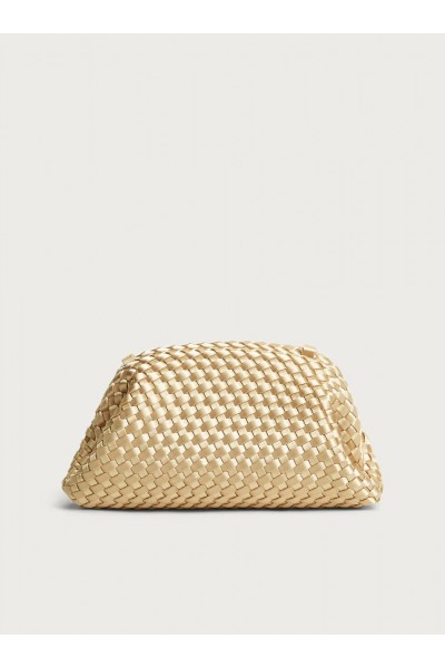 Pouch Champagne Satin Gold