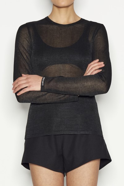 Atlas Knitted Blouse Long Sleeve Rio Black
