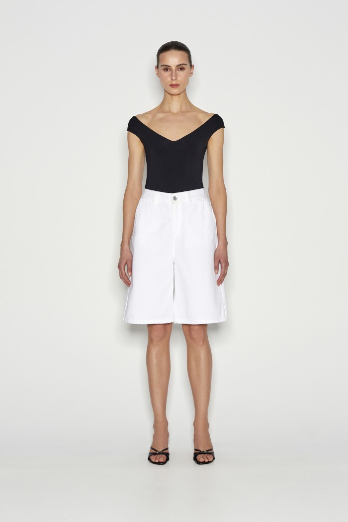 Lagoon Denim Bermuda White