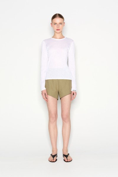 Atlas Knitted Blouse Long Sleeve Rio White
