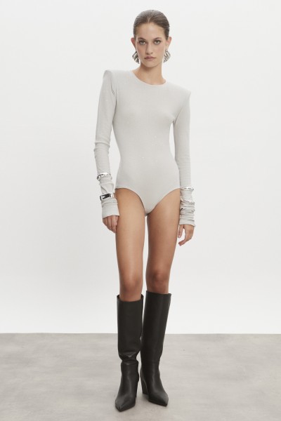 Magnetic Knitted Bodysuit Grey