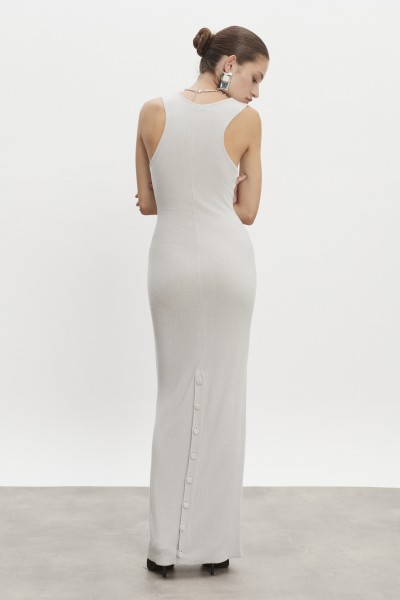 Magnetic Knitted Maxi Dress Grey