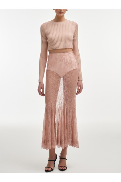 Femme Knitted Crop Top Pink