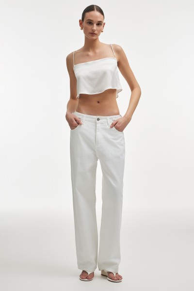 Taylor Denim Trousers Off White