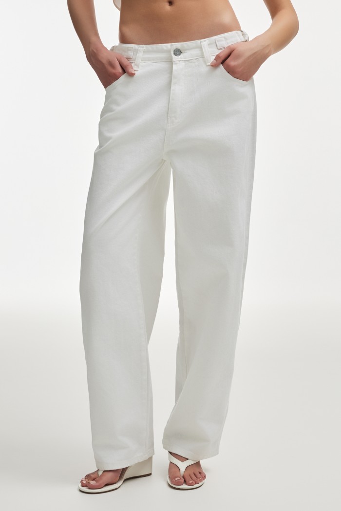 Taylor Denim Trousers Off White