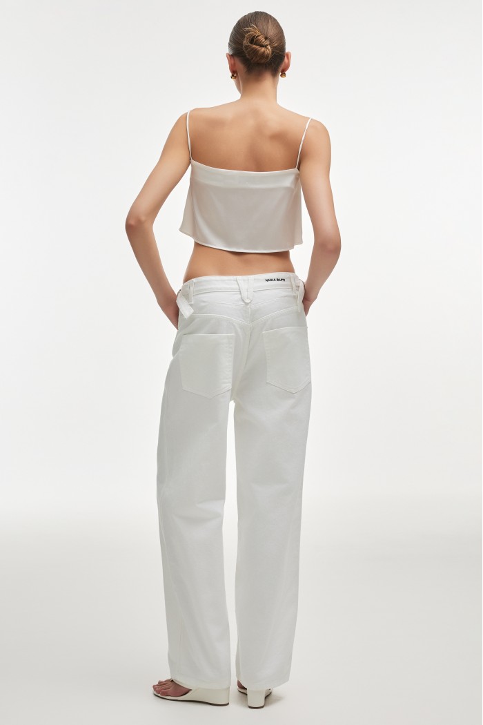 Taylor Denim Trousers Off White