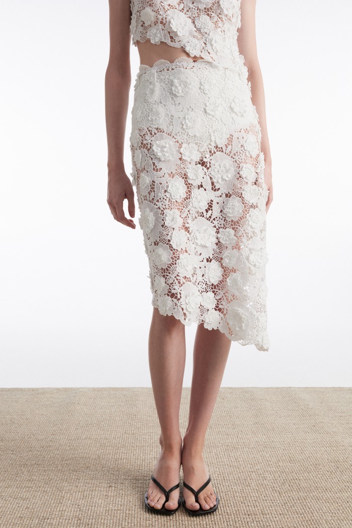 Charlotte Midi Skirt White
