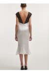 Naia Silk Midi Dress White