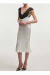 Naia Silk Midi Dress White