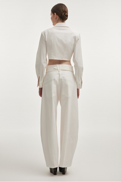 Pure Crop Shirt White