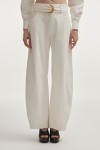 Pure Barrel Trousers White