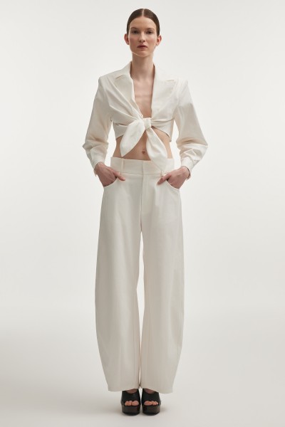 Pure Crop Shirt White