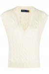 CABLE KNIT SLEEVLESS JUMPER