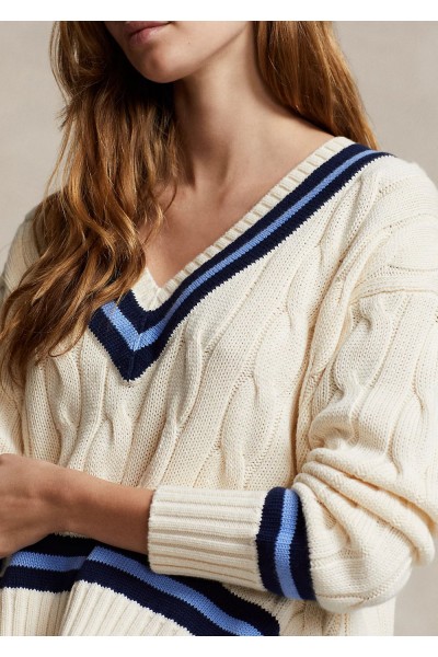 CABLE ΚΝΙΤ COTTON CRICKET JUMPER