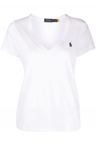 V NECK T-SHIRT WHITE