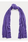 CABLE KNIT COTTON SCARF