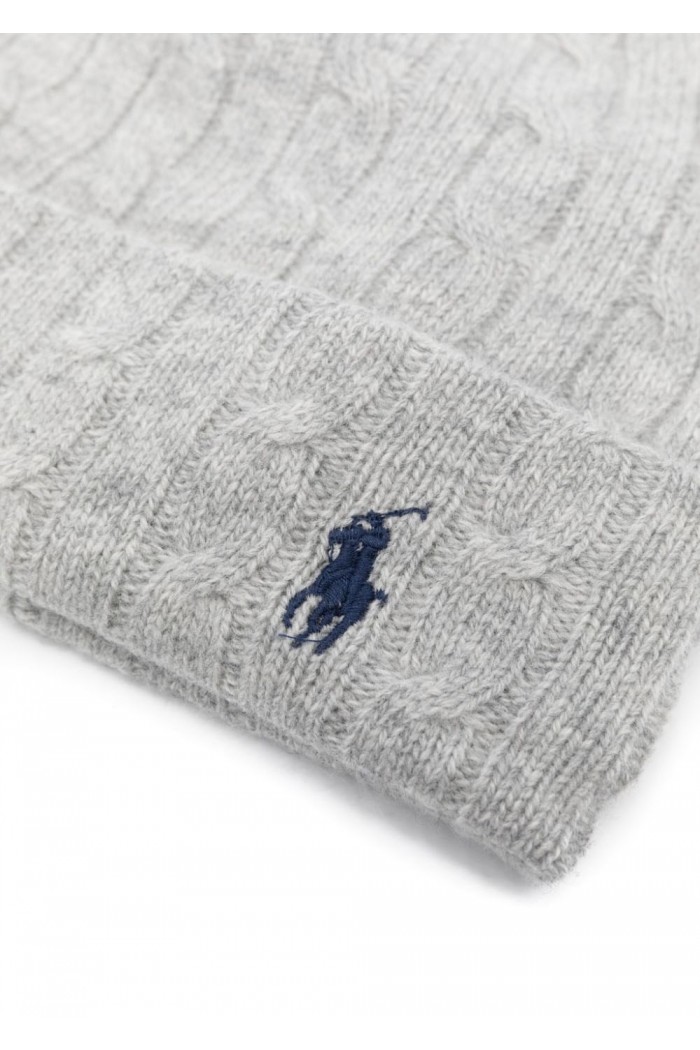 WOOL CASHMERE CBL SOFT GREY BEANIE 