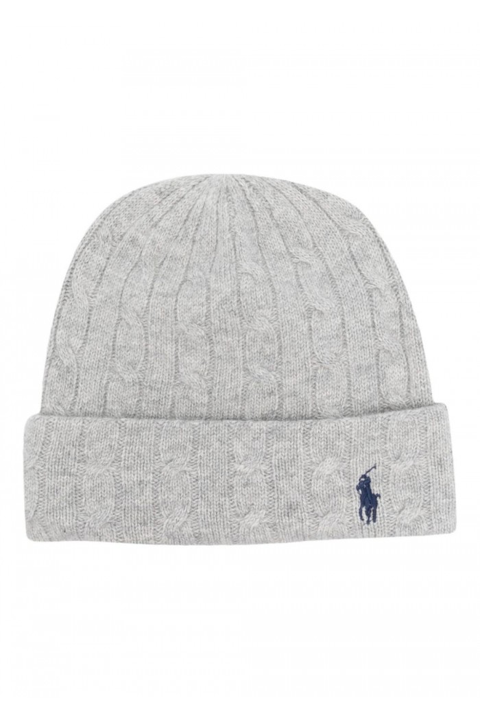 WOOL CASHMERE CBL SOFT GREY BEANIE 