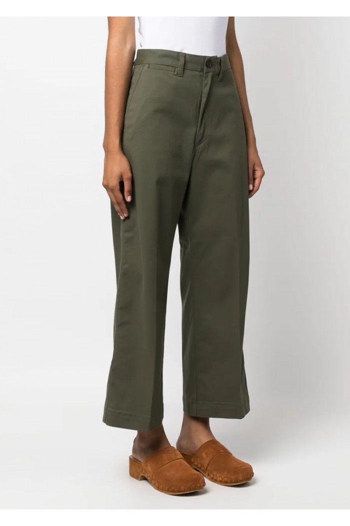 high-waist cropped trousers