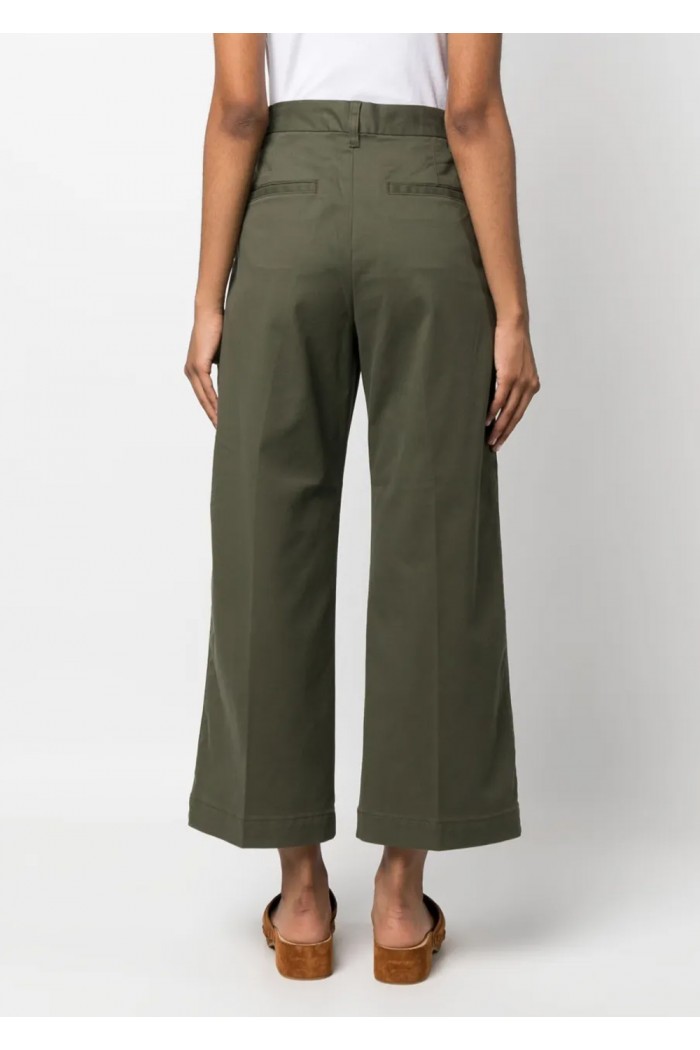 high-waist cropped trousers