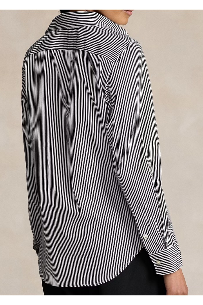 Slim Fit Striped Cotton Shirt