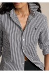 Slim Fit Striped Cotton Shirt
