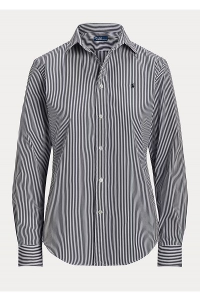 Slim Fit Striped Cotton Shirt