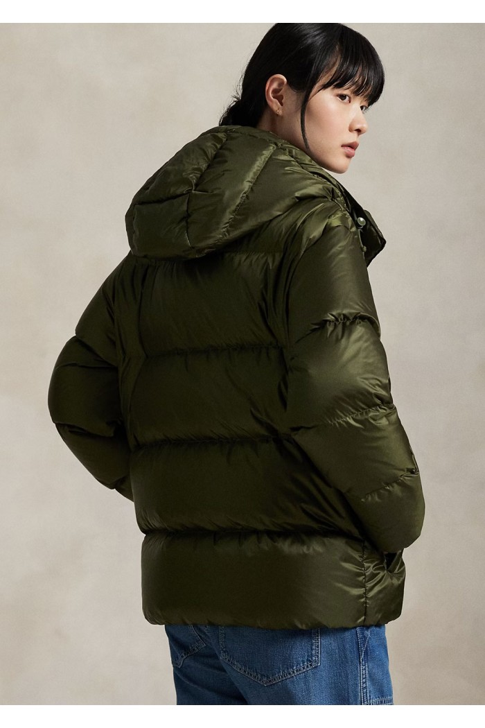 Water-Repellent Quilted Down Jacket