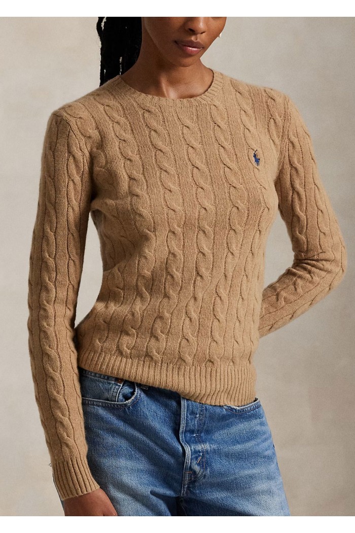 Cable Wool-Cashmere Crewneck Jumper