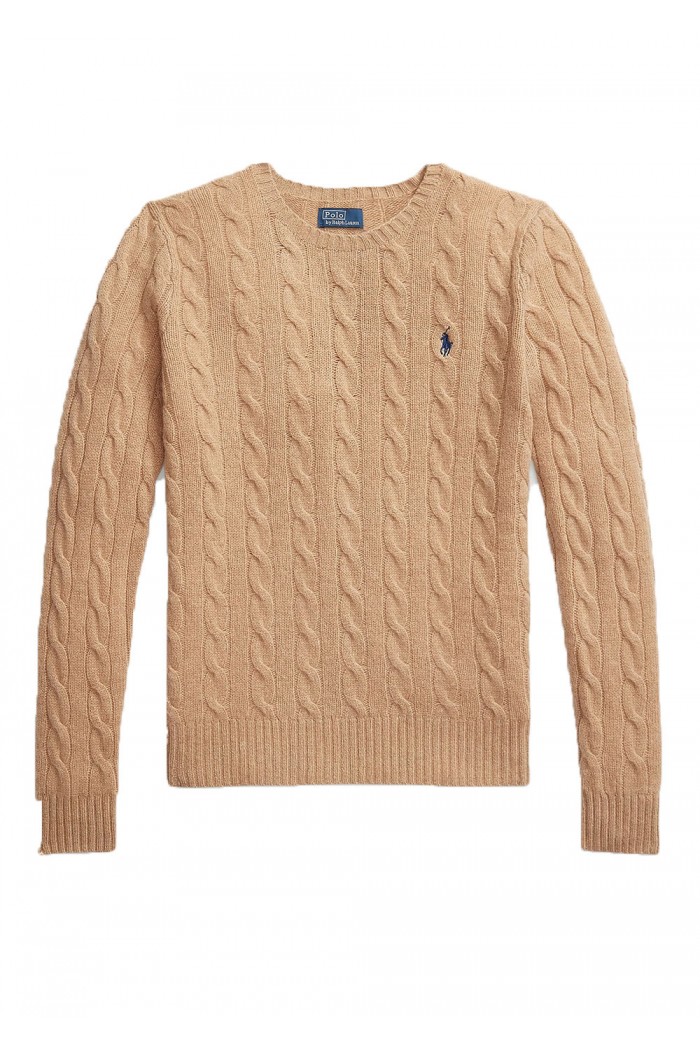 Cable Wool-Cashmere Crewneck Jumper