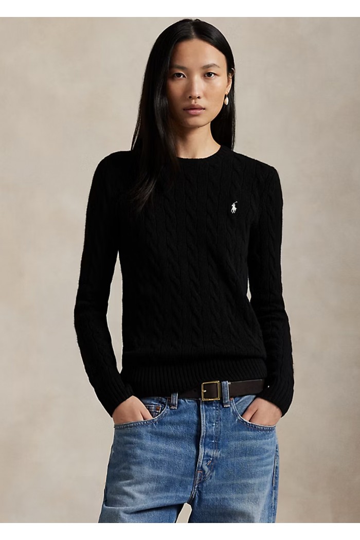 Cable Wool-Cashmere Crewneck Jumper