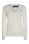 Cable-Knit Wool-Cashmere V-Neck Jumper